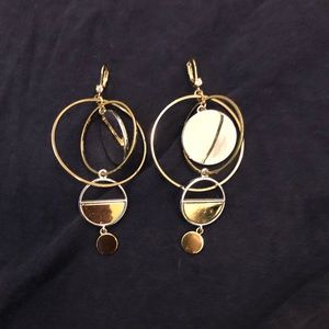 Kate spade gold and silver dangle earrings
